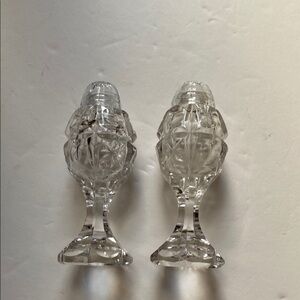 Elegant Crystal Salt and Pepper Shakers